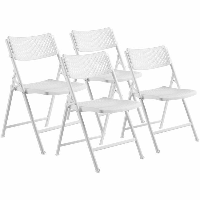 National Public Seating Chair Fold Airflex White 4 Pack NPS1421