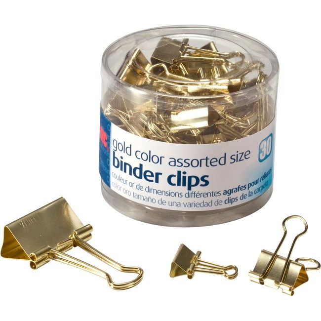 Officemate Clip Binder 30PC Gold OIC31022