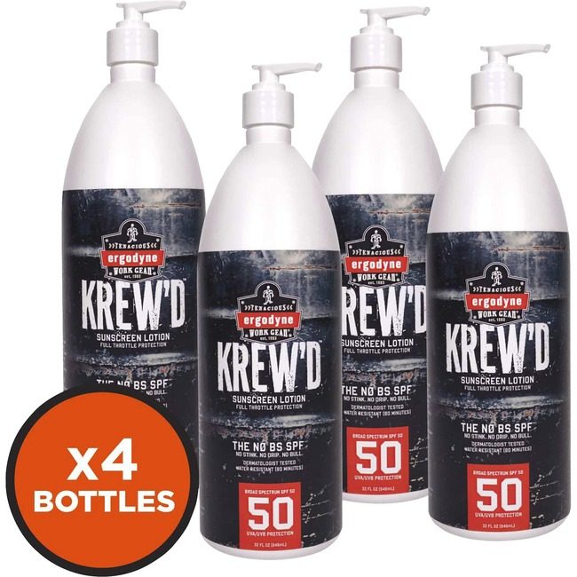 Ergodyne Sunscreen Lotion 32OZ 4-PK EGO16643