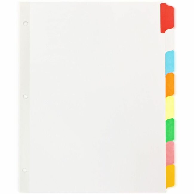 Business Source Dividers Write-On 8TAB Mlti BSN20075