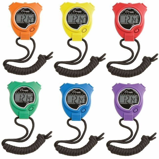 Champion Sports Timer Stop Watch 6BX Assorted CSI910SET