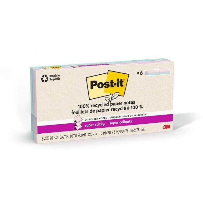 3M Company Supersticky Recycled 3X3 MMMR330R6SSNRP