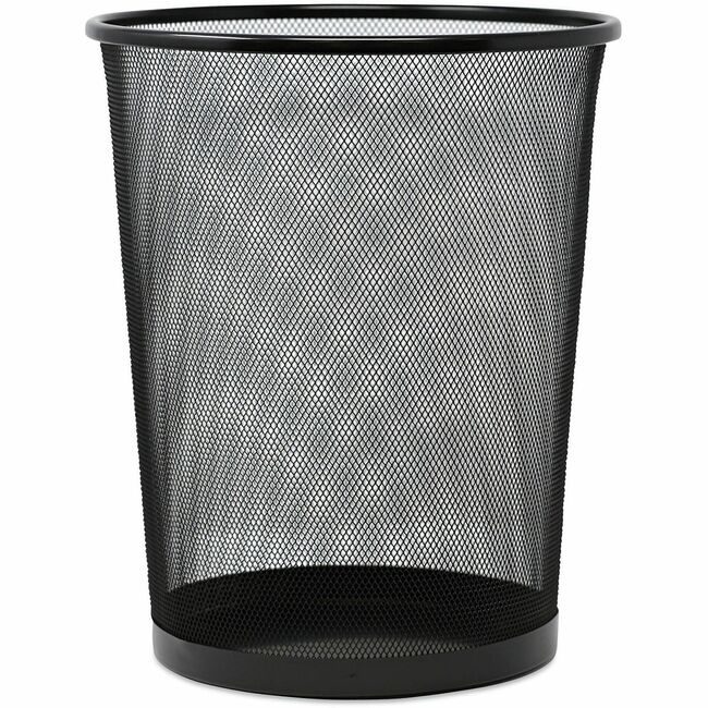 Universal Office Products Wastebasket Metal Mesh Black UNV20008