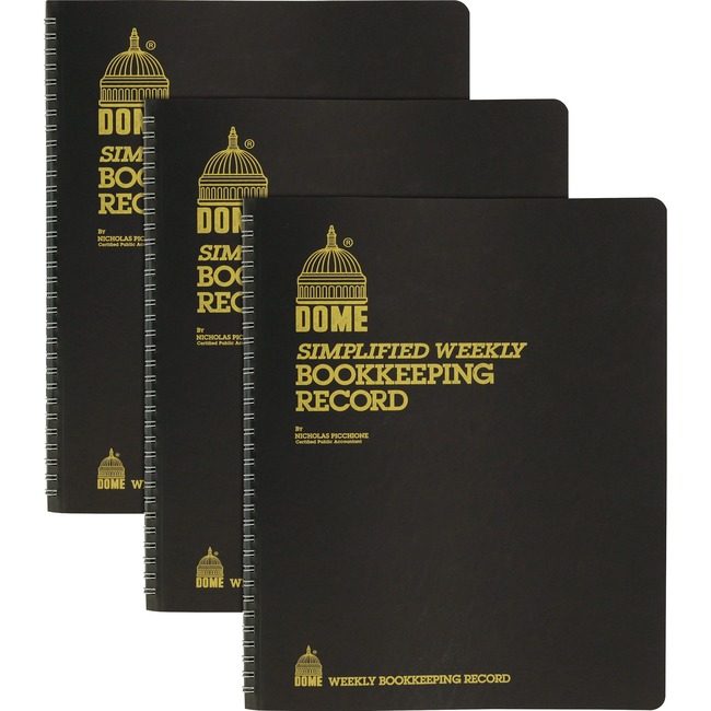 Dome Publishing Book Record Weekly Brown DOM600BD