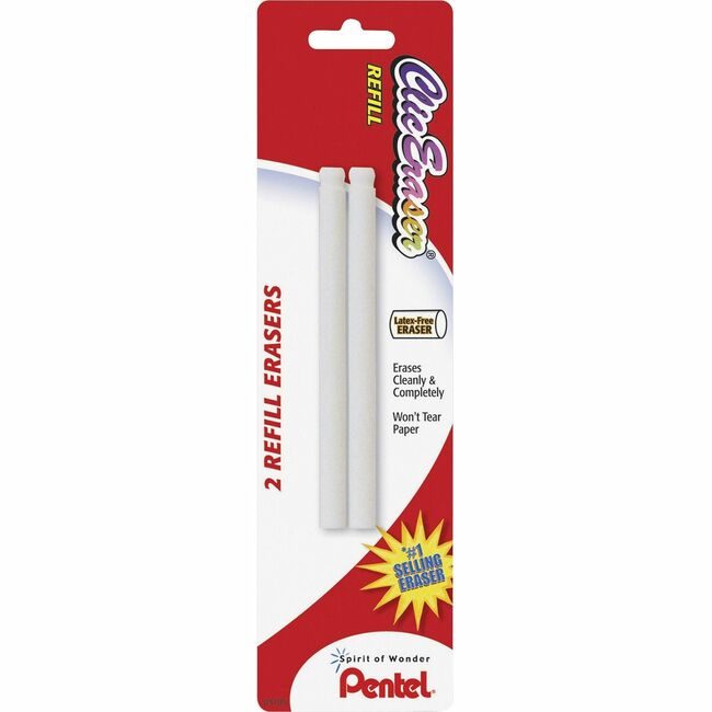 Pentel of America Refill Eraser Clic 2 Pack PENZER2BPK6