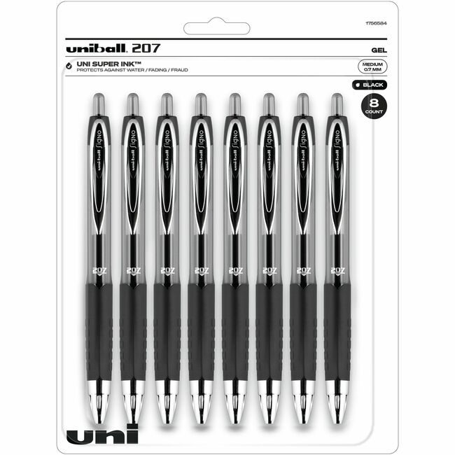 Mitsubishi Pencil Co. / uni-ball Pen Gel 207 0.7MM 8 Pack Black UBC1756584