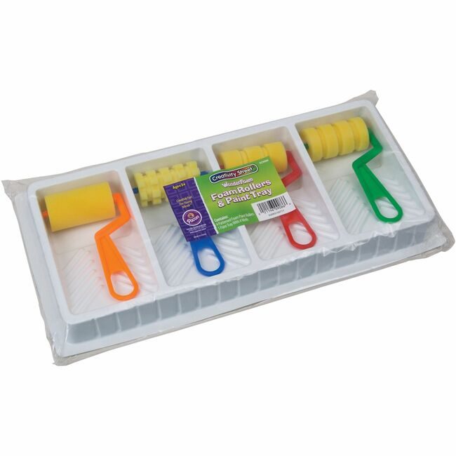 Pacon Corporation Set Rollers Foam W/Tray 4PC PAC9086