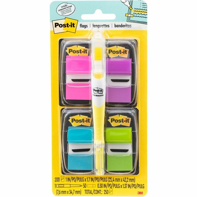 3M Company Flags Valupk 1" W/Highliter MMM680-PPBGVA