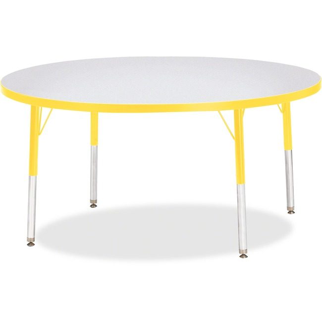 Jonti-Craft, Inc. Table Activity 48"RND Gy/Yw JNT6433JCE007