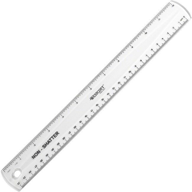 Westcott / Acme United Acme United Corporation Westcott / Ruler 12" Non-Shatter Clear ACM13862