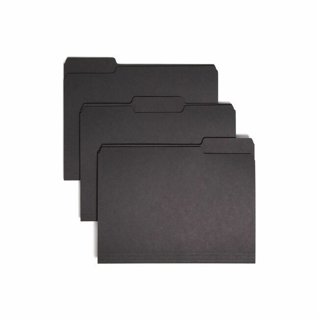Smead Manufacturing Co. Folder Interior Letter 1/3 Black SMD10243