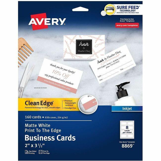 Avery Products Corporation Cards Business Clean Edge AVE8869