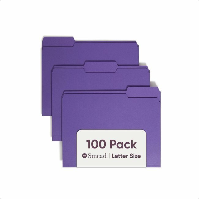Smead Manufacturing Co. Folder File Letter 1/3 Purple SMD13043