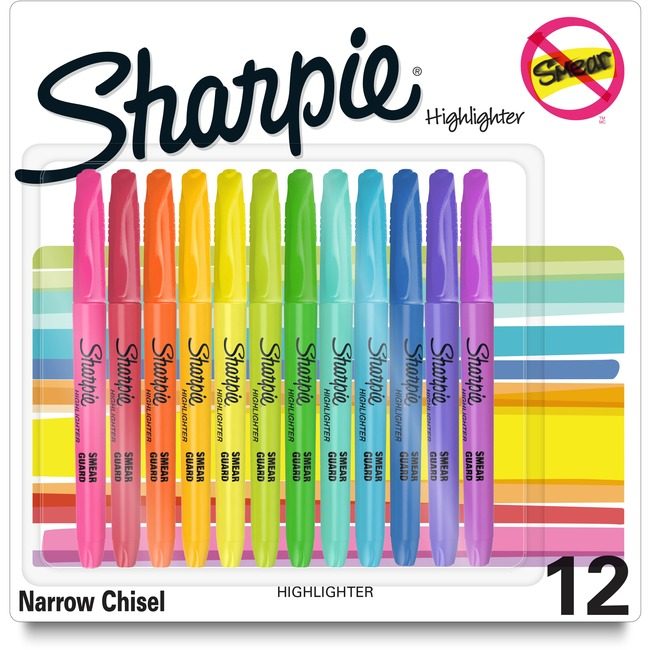 Sharpie / Expo / Prismacolor / Sanford Newell Brands / Sanford Sharpie / Expo / Prismacolor / Hiliter Shrp Pckt Assorted 12 Count SAN2157490