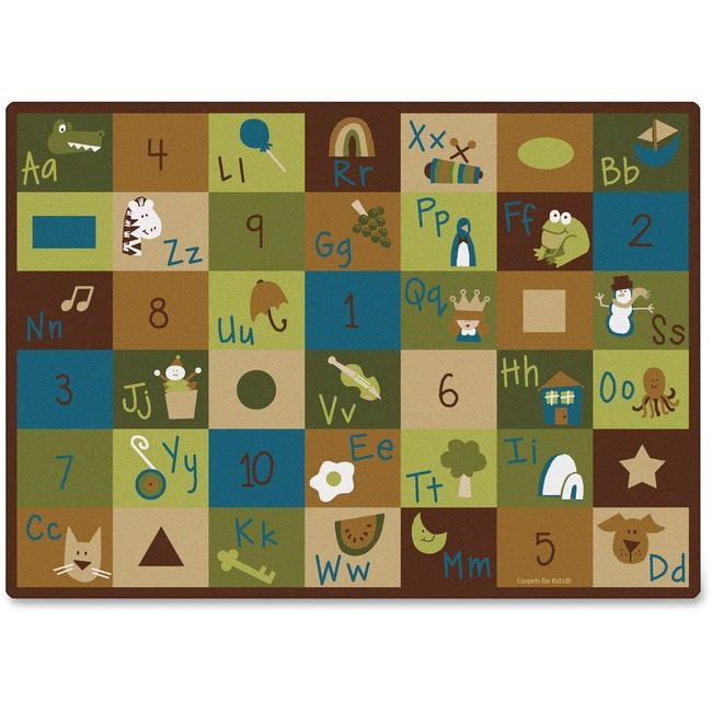 Carpets for Kids Rug Lrnblock Natural 510"X84" CPT37700