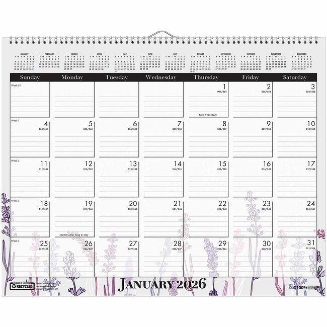 House of Doolittle Wild Flower Wall Calendar HOD3469