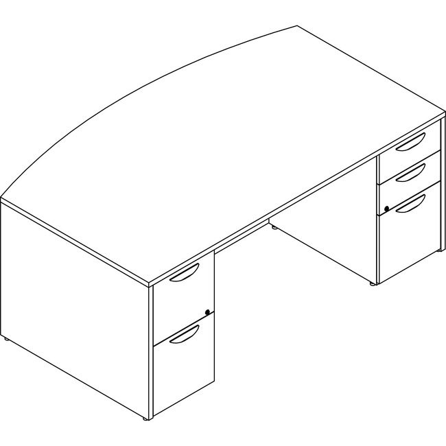 Lorell Desk Double Ped 42X72 Ge LLRPD4272DPGE