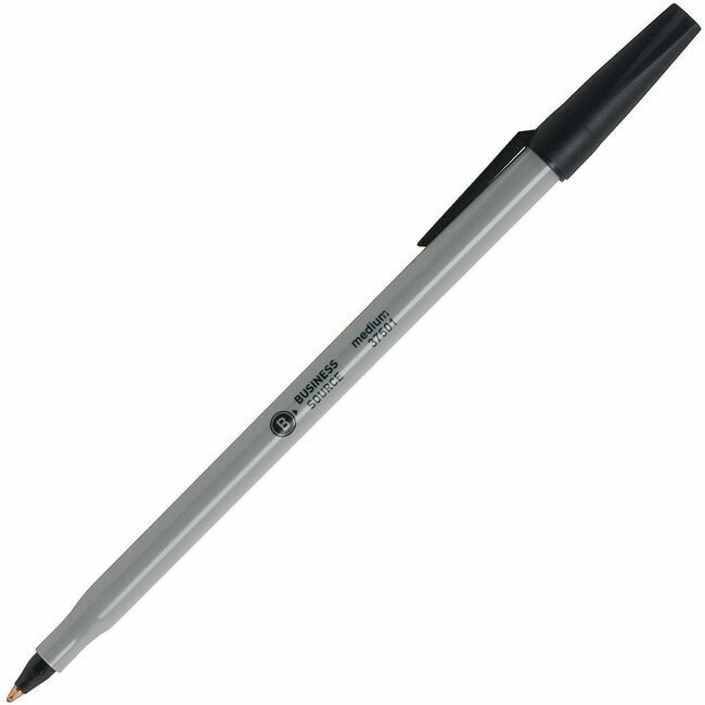 Business Source Pen Blpnt Stick Medium Black 60 Pack BSN37531CT