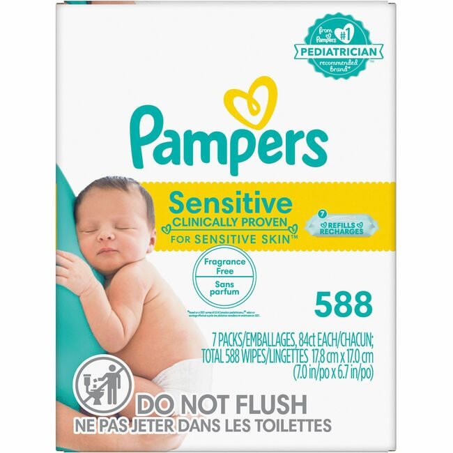 Procter & Gamble P&G Professional / product-specific brand Wipe Pamp Baby Sen 7X 84 Refill PGC07325