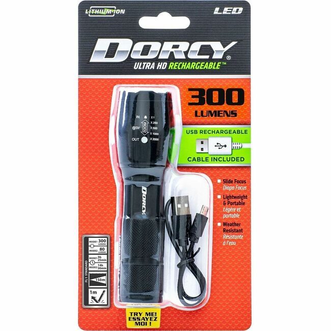 Dorcy International 300 LUM RECHG FLASHLIGHT DCY414379