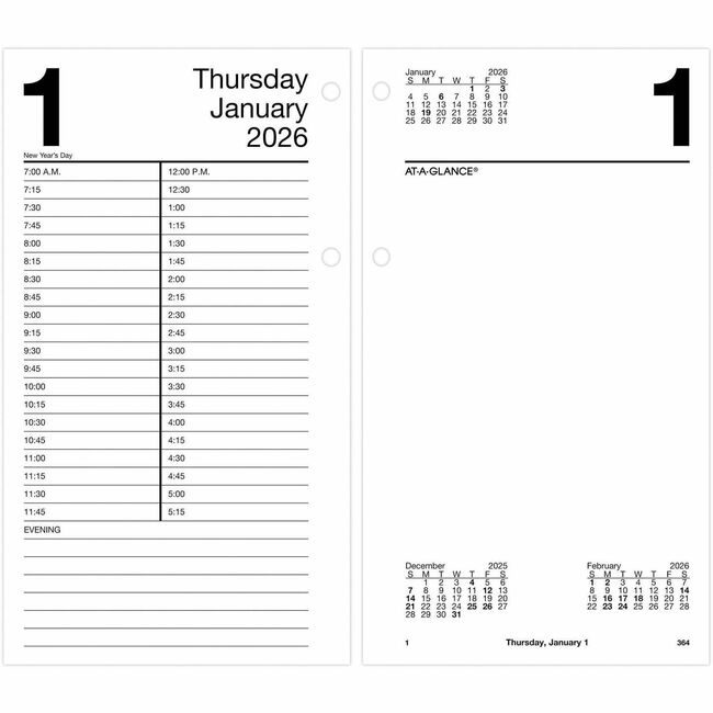 ACCO Brands AT-A-GLANCE Refill Calendar Desk Large AAGE210-50