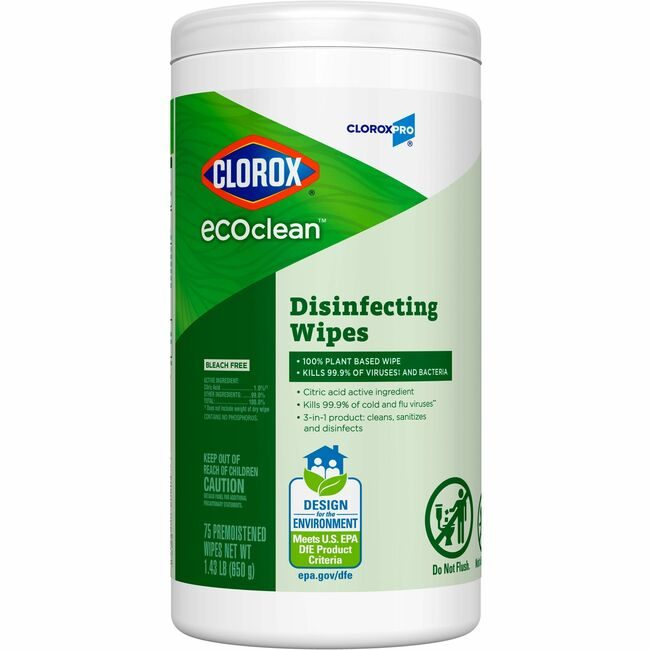 CloroxPro / Clorox The Clorox Company CloroxPro / Wipes Dsnfct Ecocln Cpro 75 CLO60605