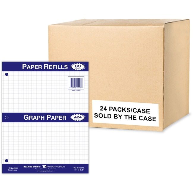 Roaring Spring Paper Products Filler 4X4 GRAPH 11" ROA20096CS