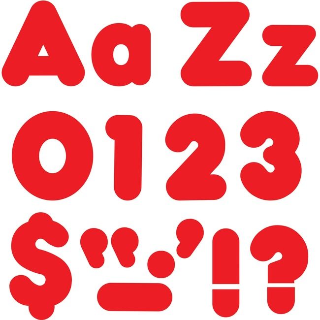 TREND Enterprises Letters Casual 4" Red TEPT79902