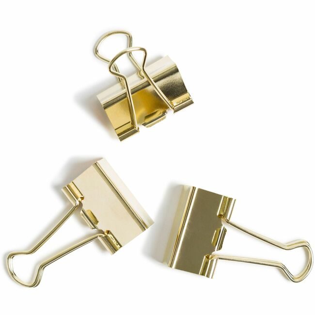 U Brands Clips Binder Medium Gld 72 Pack UBR3600U0624