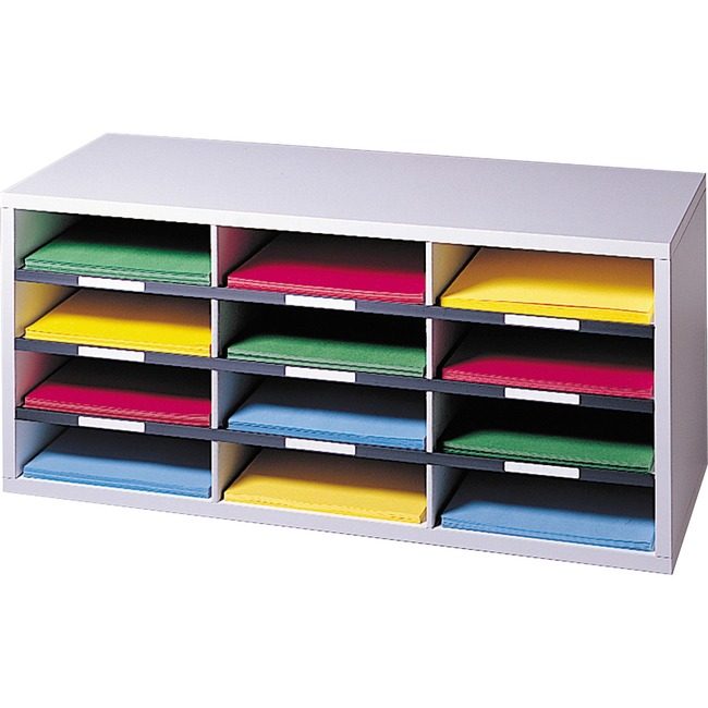 Fellowes Brands Organizer 12CMPRT Letter Gray FEL25004