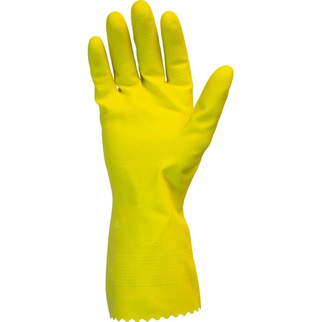 Hospeco Brands Group Safety Zone Gloves Latex Flock -Lined Medium SZNGRFYMD1S