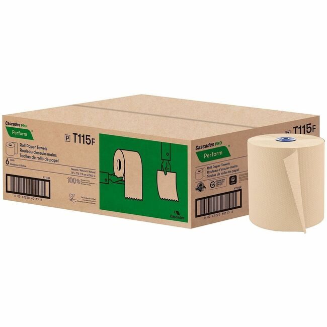 Cascades Roll Paper Towel 1 Ply Natural CSDT115
