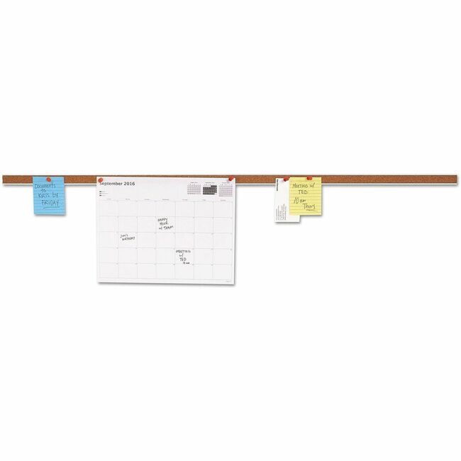 Universal Office Products Bar Bulletin Cork 36" Al UNV43436