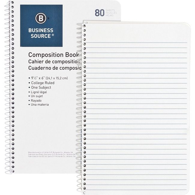 Business Source Notebook Wirebnd Cllg 80SHT BSN10966