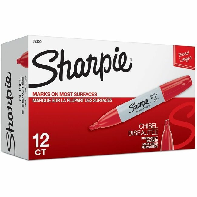 Sharpie / Expo / Prismacolor / Sanford Newell Brands / Sanford Sharpie / Expo / Prismacolor / Marker Chiseltip Red SAN38202