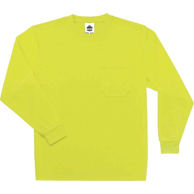 Ergodyne T-Shirt Long Sleeve 4X Lime EGO21588