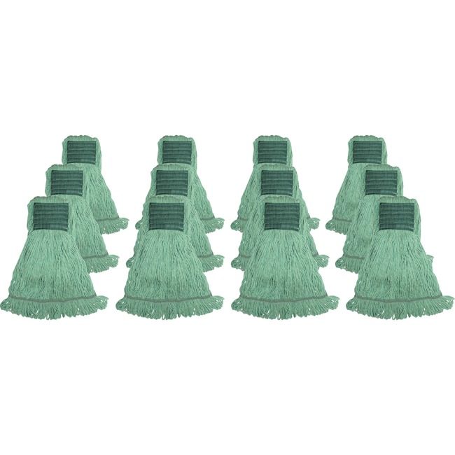 Genuine Joe Mop Medium Rayon Cotton Green GJOMGR5BCT