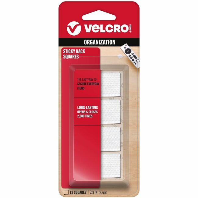 VELCRO Brand Velcro Companies Brand Squares Stickyback 7/8" We VEK90073