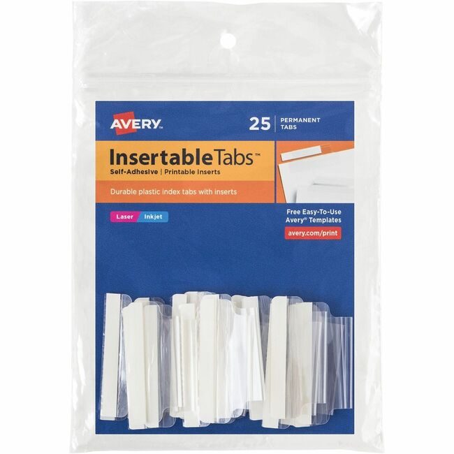 Avery Products Corporation Tabs Index Prntabl 1.5" Clear AVE16230
