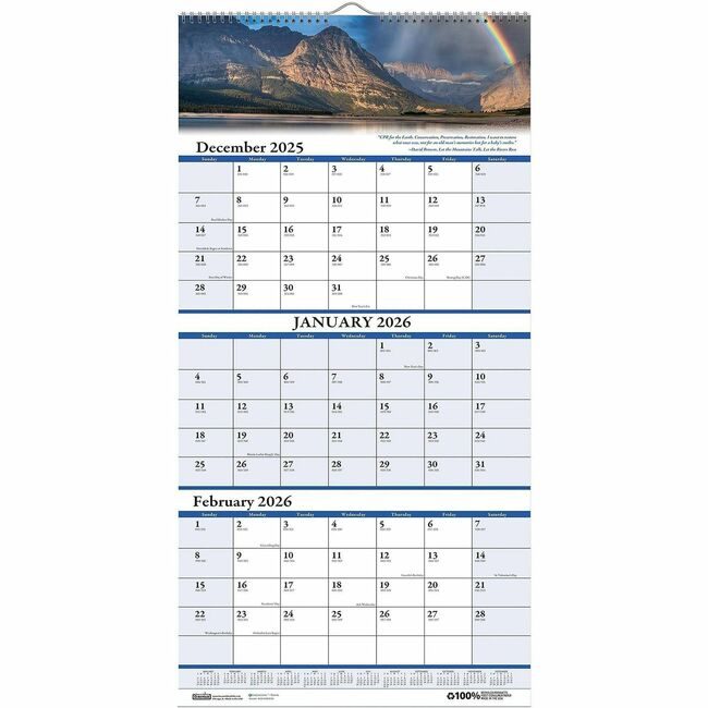 House of Doolittle Calendar Wall 3-MNTH Scenic HOD3638