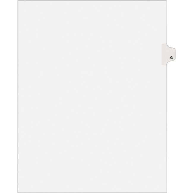 Avery Products Corporation Dividers Index Sidetab G AVE01407