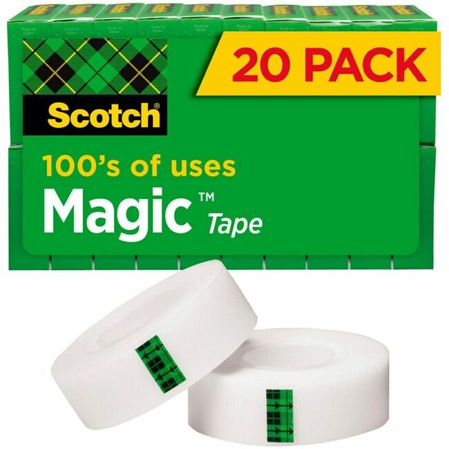 3M Company Tape Inv 3/4"WX36YD 20 Pack Clear MMM810K20