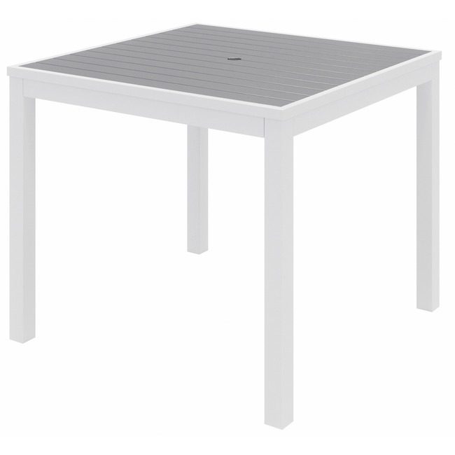 KFI Seating Table Outdoor Sqr White Gray KFIT35SQWHGY