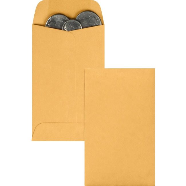 Quality Park Products Envelope Coin #3 Kraft QUA50262