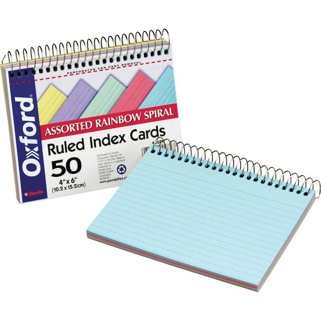 TOPS Products / ACCO legacy Oxford Card SPRL INDEX 4X6 RL100CT OXF40286