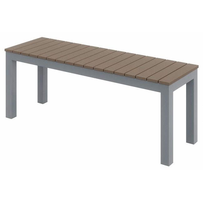 KFI Seating Bench Outdoor Silver Mocha KFIBN5601SLMA