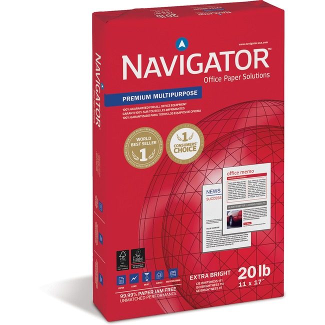 The Navigator Company Discovery Paper 20# 97BR 11X17 Brw SNANMP1720