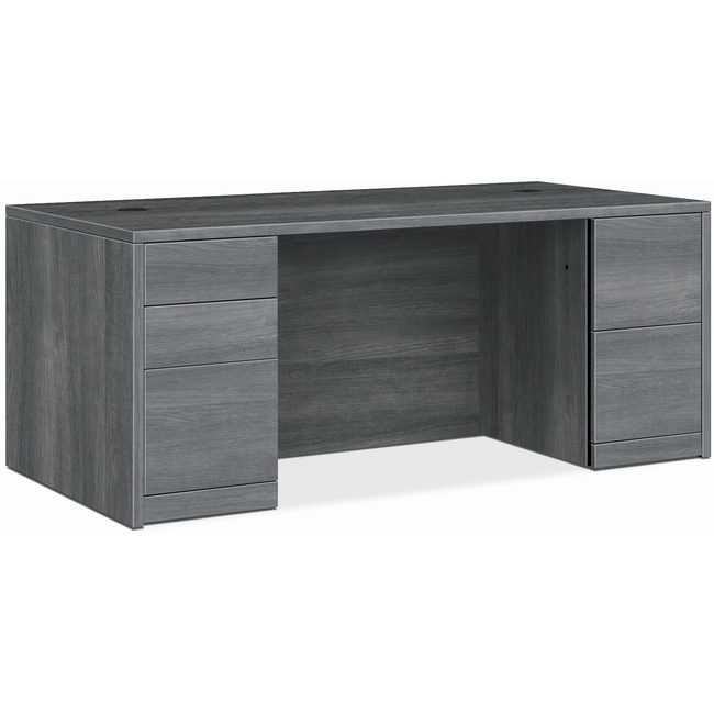 The HON Company Desk Dblped 2B3FDRAWER 72"W HON105890LS1