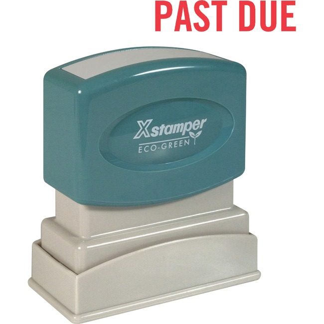 Shachihata / Xstamper Stamp Pre-Inked Past Due Red XST1362