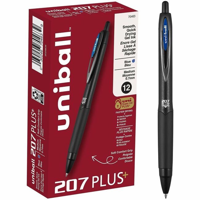 Mitsubishi Pencil Co. / uni-ball Gel Pen 207PL 0.7MM Blu 12 UBC70463